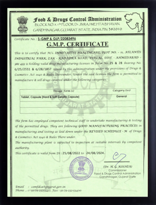 GMP ZAK Certificate